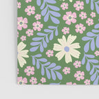 Whimsical Floral - Green, Blue, White and soft Pink Poster Gallery Image 3