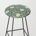 Whimsical Floral - Green, Blue, White and soft Pink Stool Gallery Image 2