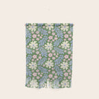 Whimsical Floral - Green, Blue, White and soft Pink Wall Hanging Gallery Image 1