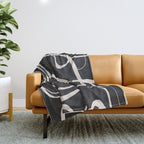 Modern Minimalist One Line Art 1 Throw Blanket Gallery Image 1