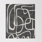 Modern Minimalist One Line Art 1 Throw Blanket Gallery Image 2
