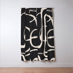 Modern Minimalist One Line Art 1 Window Curtain Gallery Image 3