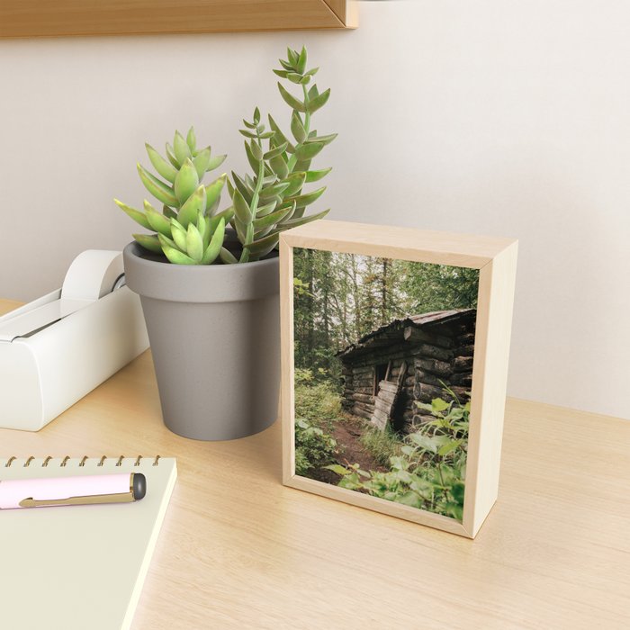 Forest Log Cabin Mini Art Print Gallery Image 2