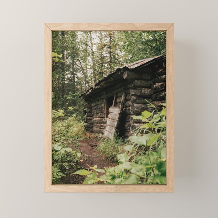 Forest Log Cabin Mini Art Print Gallery Image 1