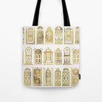 Moroccan Doors - Gold Palette Tote Bag Gallery Image 1