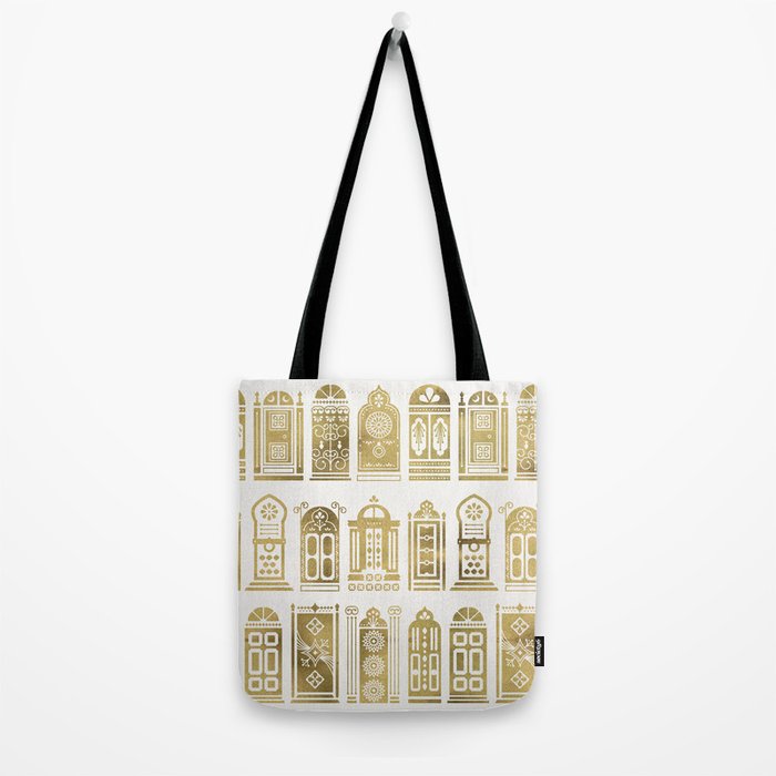 Moroccan Doors - Gold Palette Tote Bag Gallery Image 2