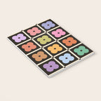 Colorful Flowers and Black & White Patchwork Gingham  Notebook Gallery Image 3