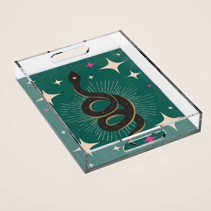Slither - Green Acrylic Tray Gallery Image 1