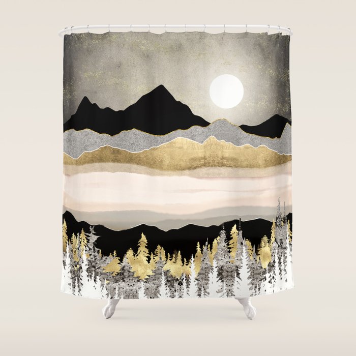 Winter Moon Shower Curtain Gallery Image 1