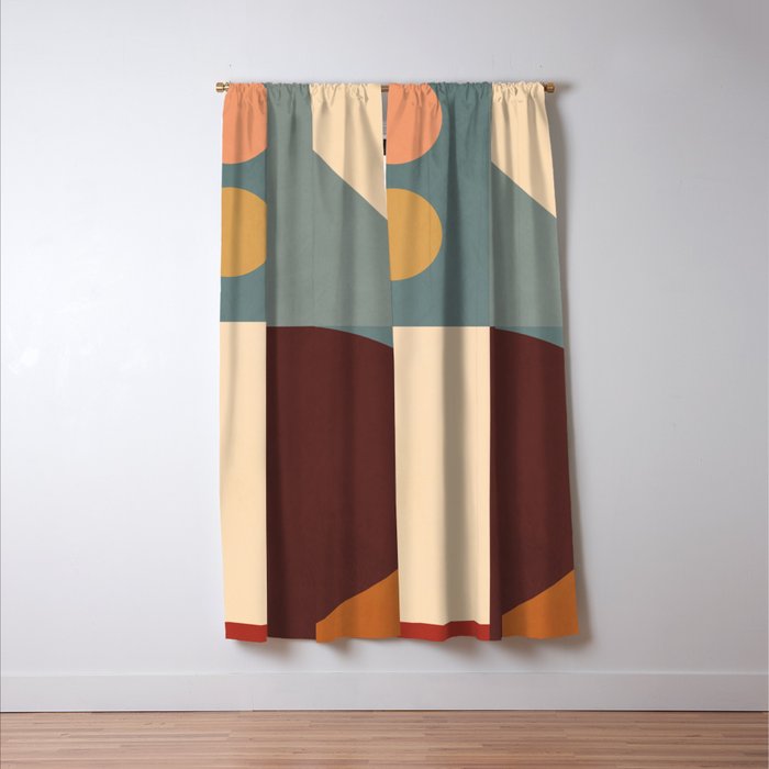 Abstract Geometric Shapes 47 Window Curtain Gallery Image 3