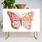 Vintage Floral Butterfly Credenza Gallery Image 1