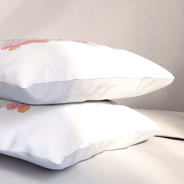 Vintage Floral Butterfly Pillow Sham Gallery Image 3