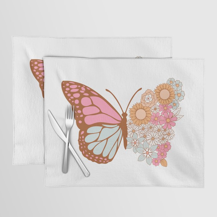 Vintage Floral Butterfly Placemat Gallery Image 1