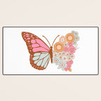 Vintage Floral Butterfly Desk Mat Gallery Image 3