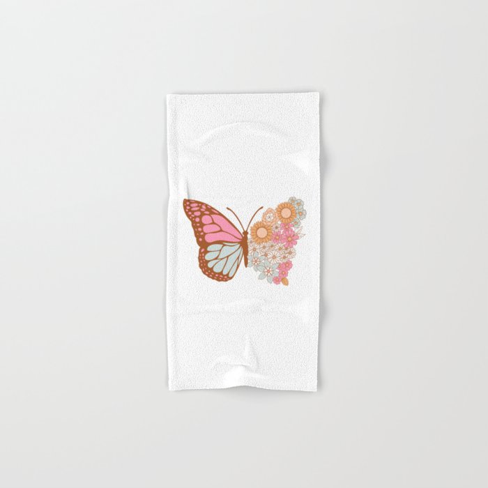 Vintage Floral Butterfly Bath Towel Gallery Image 1