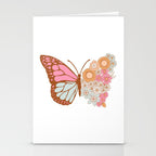 Vintage Floral Butterfly Stationery Card Gallery Image 2