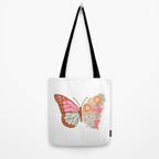 Vintage Floral Butterfly Tote Bag Gallery Image 2