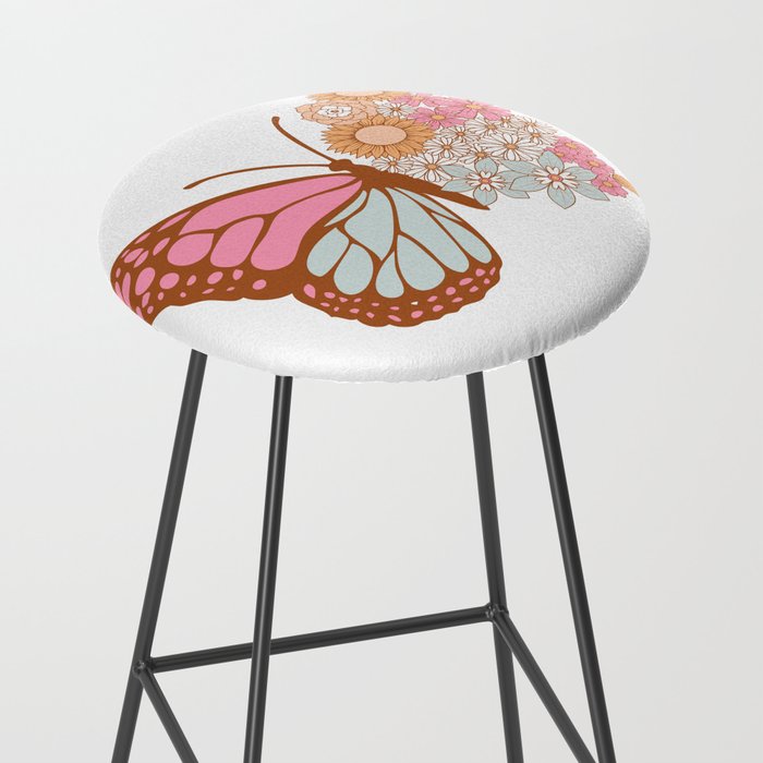 Vintage Floral Butterfly Stool Gallery Image 2