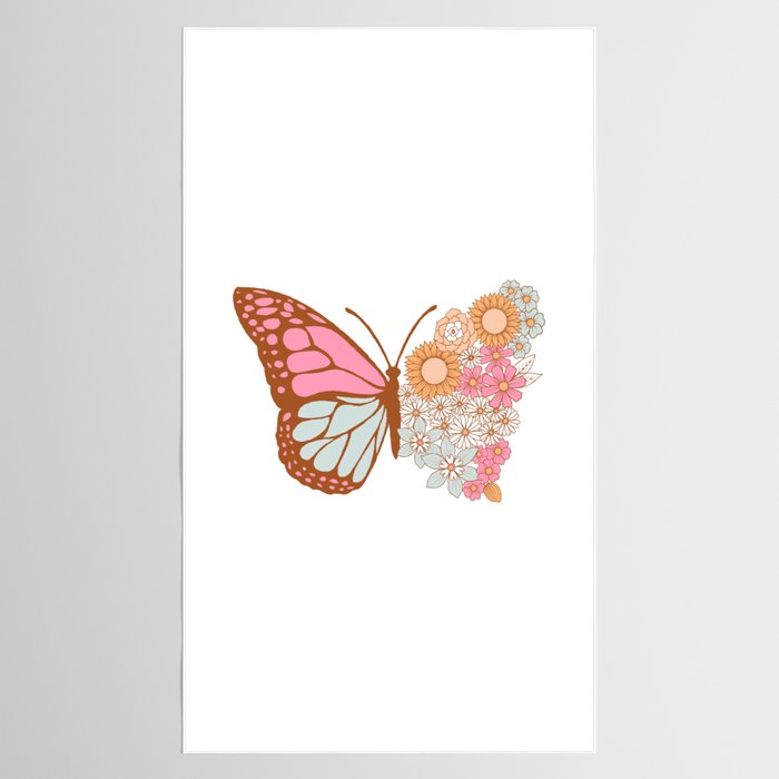 Vintage Floral Butterfly Tablecloth Gallery Image 2