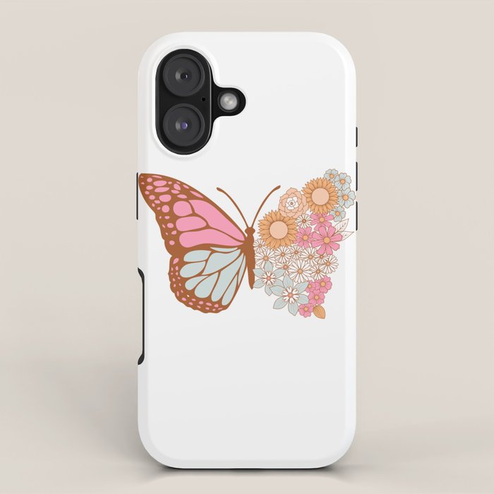 Vintage Floral Butterfly iPhone Case Gallery Image 1