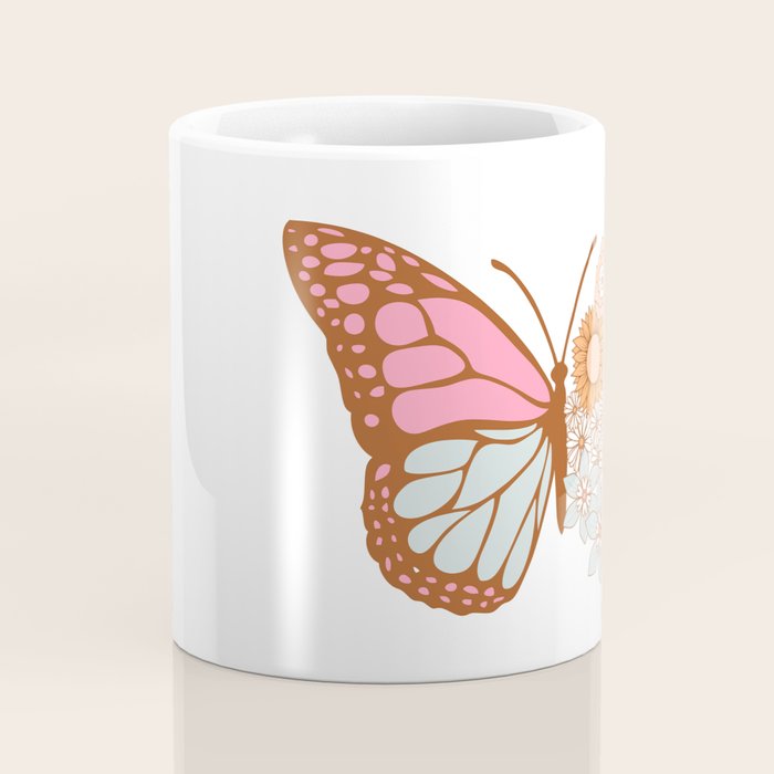 Vintage Floral Butterfly Coffee Mug Gallery Image 4