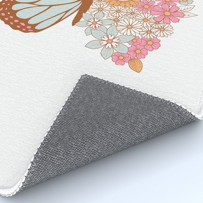 Vintage Floral Butterfly Rug Gallery Image 4