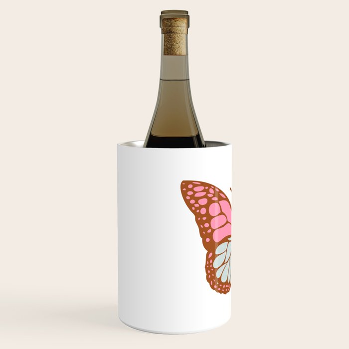 Vintage Floral Butterfly Wine Chiller Gallery Image 2