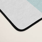 Duck Egg Pale Aqua Blue and White Wide Vertical Cabana Tent Stripe Desk Mat Gallery Image 4