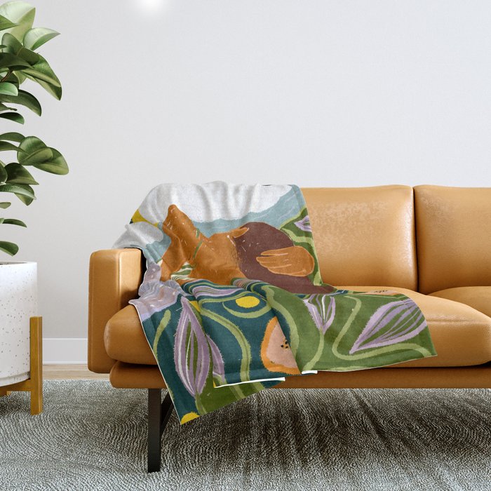 The Dreamer Of Swans Throw Blanket Gallery Image 1