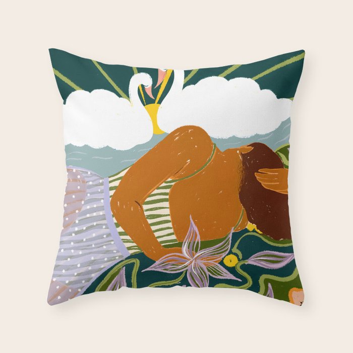 The Dreamer Of Swans Throw Pillow Gallery Image 6