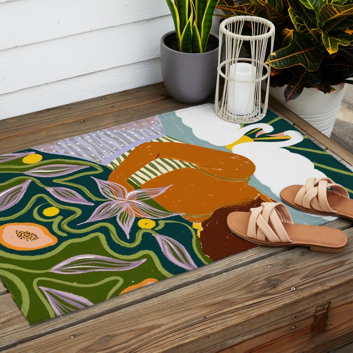 The Dreamer Of Swans Outdoor Rug Gallery Image 2