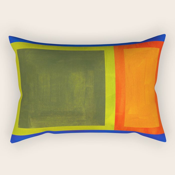 Ultramarine Blue Bloom Rectangular Pillow Gallery Image 1