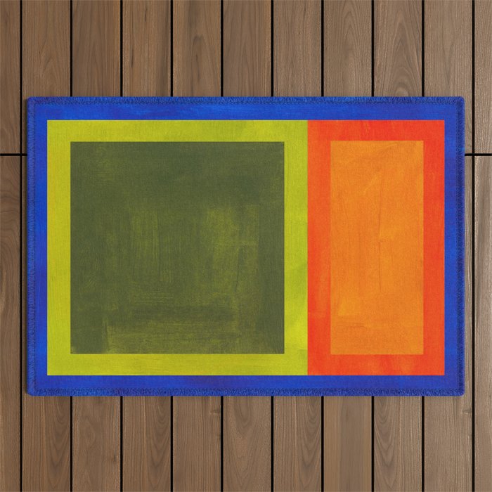 Ultramarine Blue Bloom Outdoor Rug Gallery Image 1