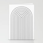 Minimal Arch IV Black and White Modern Geometric Lines Stationery Card Gallery Image 2