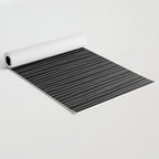 Hand Striped black and white Yoga Mat Gallery Image 2