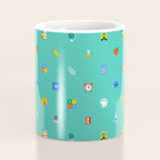 Colorful back to school sticker icon pattern Coffee Mug Gallery Image 4