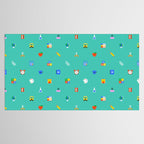 Colorful back to school sticker icon pattern Tablecloth Gallery Image 2