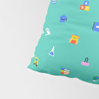 Colorful back to school sticker icon pattern Pillow Sham Gallery Image 4