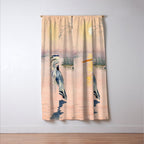 Great Blue Heron at Sunset Window Curtain Gallery Image 3