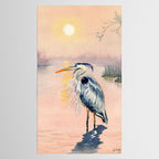 Great Blue Heron at Sunset Tablecloth Gallery Image 2