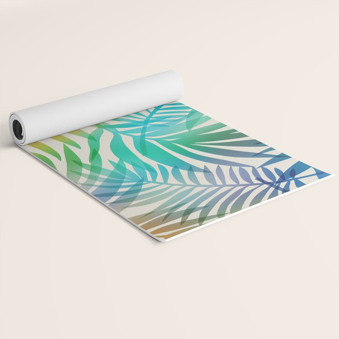 Tropical Palm Leaves Yoga Mat Gallery Image 2