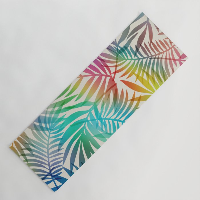 Tropical Palm Leaves Yoga Mat Gallery Image 1
