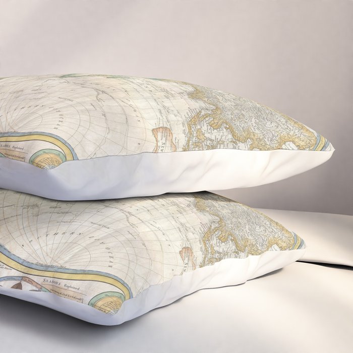 ancient map of the world Pillow Sham Gallery Image 3