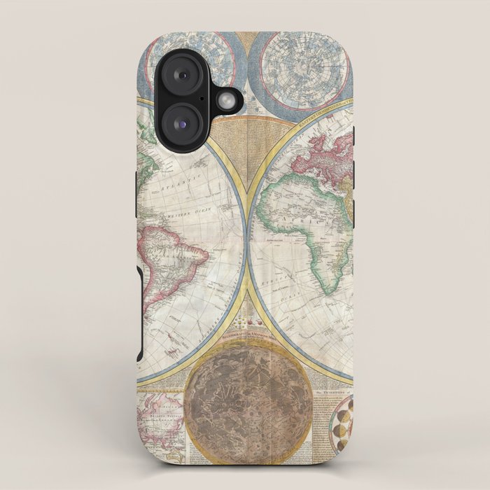 ancient map of the world iPhone Case Gallery Image 1