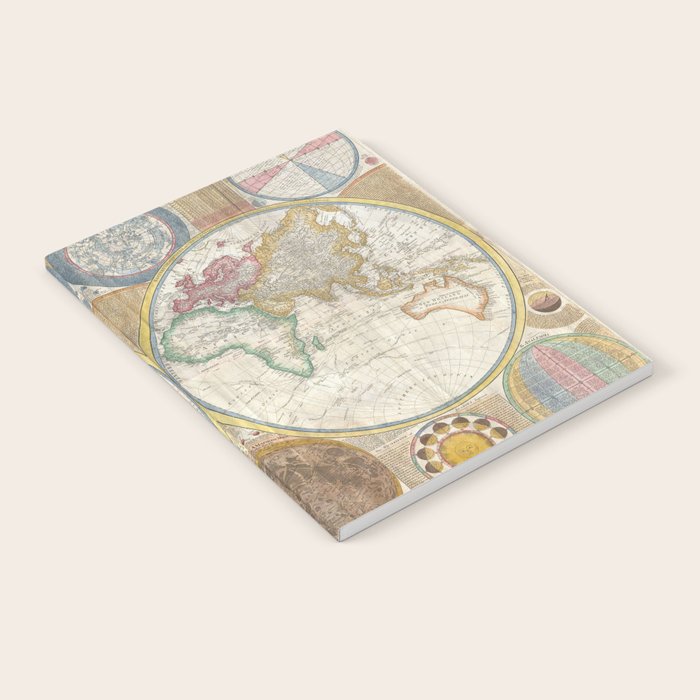 ancient map of the world Notebook Gallery Image 2