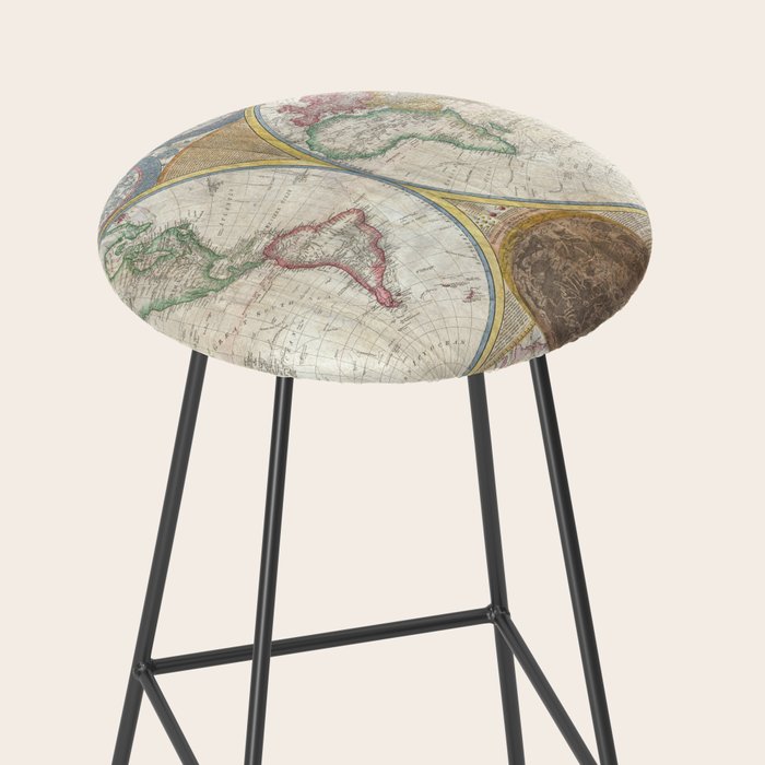 ancient map of the world Stool Gallery Image 2