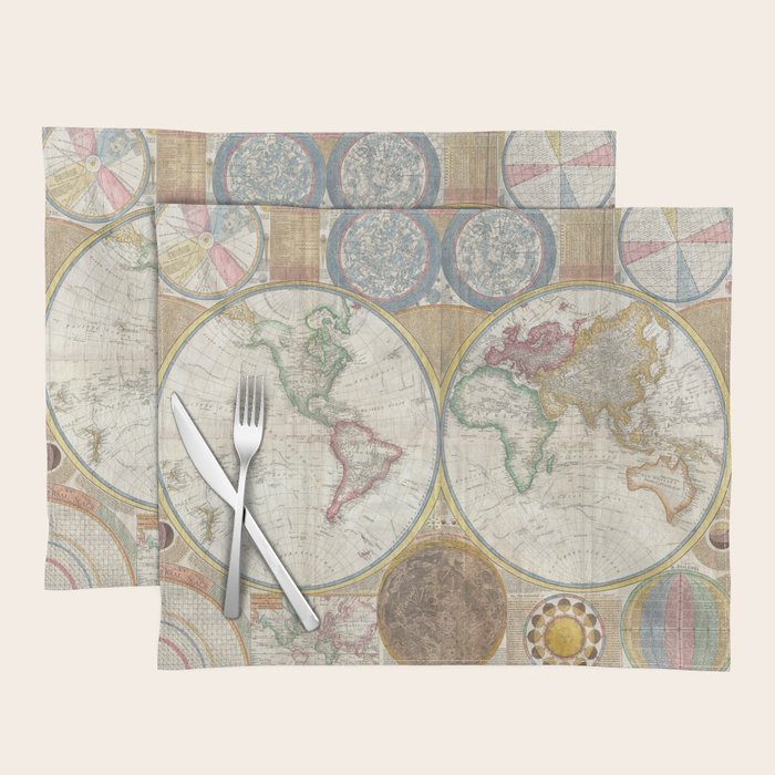 ancient map of the world Placemat Gallery Image 1