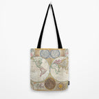 ancient map of the world Tote Bag Gallery Image 2
