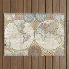 ancient map of the world Outdoor Rug Gallery Image 1