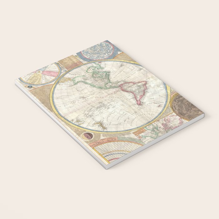 ancient map of the world Notebook Gallery Image 3